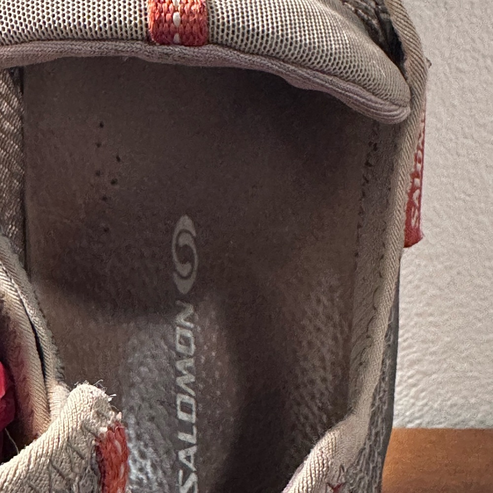 Salomon Brown and Red Outdoor Shoes - Picture 5 of 9